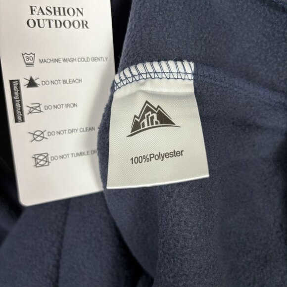 Urban Outdoor Women's Pullover Hoodie Pockets 1/4 Zip Draw String Blue Large NWT - Picture 7 of 8